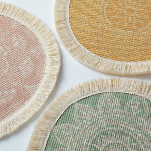 Colorful Bohemian Round Cotton Woven Placemat - Image 4