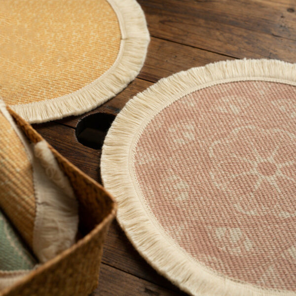 Colorful Bohemian Round Cotton Woven Placemat - Image 6