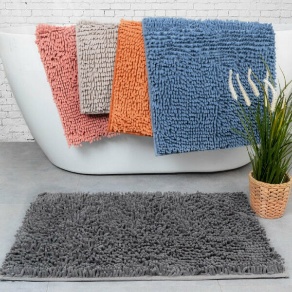 Dark Green Chenille Luxury Super Thick Soft Shaggy Bath Mats Doormat for Bathroom - Image 2