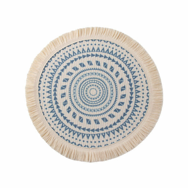 Colorful Bohemian Round Cotton Woven Placemat - Image 11