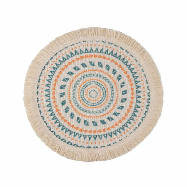 Colorful Bohemian Round Cotton Woven Placemat - Image 12