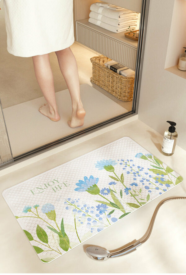 Beautiful Garden PVC Bathroom Anti-slip Mat With Bottom Suction Cups 01