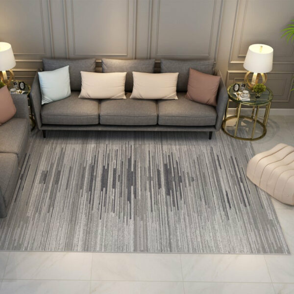 Gradient Grey Line Modern Striped Simple Geometric Rugs for Living Room Dining Room Bedroom Hall Office - Image 2