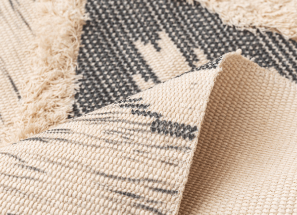 Retro Moroccan Geometric Pattern Cotton and Linen Area Rug with Tassel Handwoven Floor Carpet Rug for Living Room Bedroom 19 - Image 4