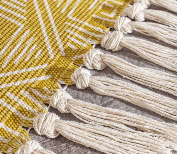 Retro Moroccan Geometric Pattern Cotton and Linen Area Rug with Tassel Handwoven Floor Carpet Rug for Living Room Bedroom 08 - Image 5
