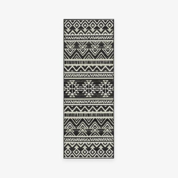 Modern Black Geometric Rugs for Living Room Bedroom Hall Office Machine Washable - Image 6