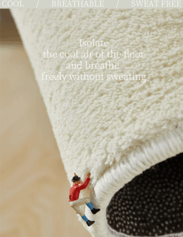 Beige Cartoon Tapes Kids Room Living Room Faux Cashmere Sofa Rug Carpet Bedroom Bedside Rug - Image 4