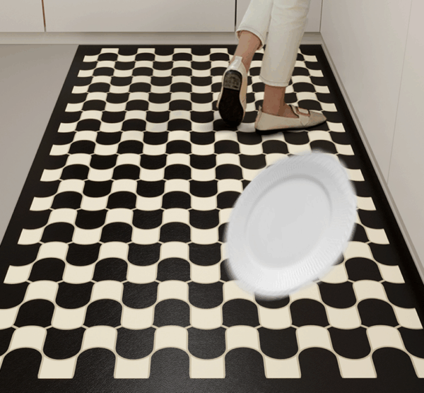 Scrubbable Kitchen Floor Mats Waterproof, Grease-proof and Non-slip PVC Foot Mats For Dirt-resistant Carpets 08 - Image 6