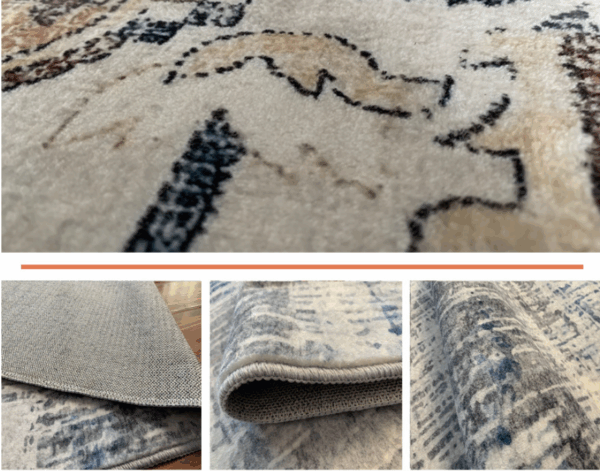Minimalist Ink Splash  Foldable Faux Cashmere Living Room Coffee Table Bedroom Rug Bedside Rug 03 - Image 3