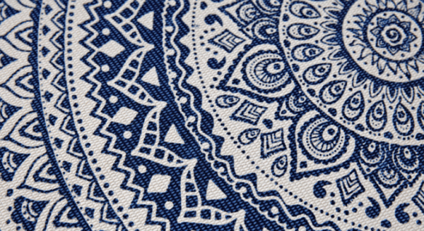Black Round Cotton Woven Rug Mandala Boho Floor Mat Living Room Bedroom Tasseled Foot Mat Yoga Cushion - Image 3