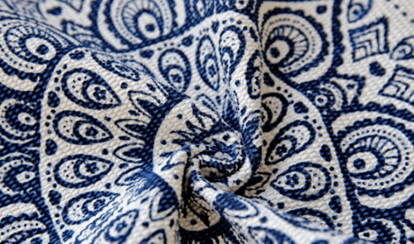 Blue Round Cotton Woven Rug Mandala Boho Floor Mat Living Room Bedroom Tasseled Foot Mat Yoga Cushion - Image 2