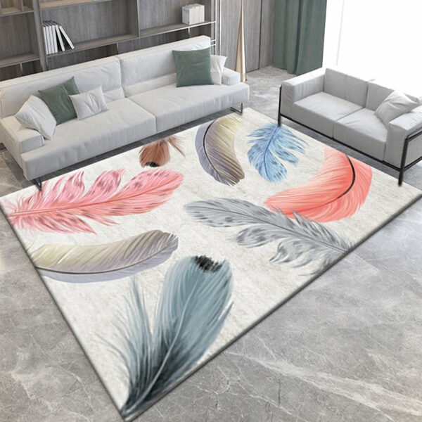 Colorful Feather Modern Simple Rugs for Dining Room Living Room Hall Bedroom Office - Image 4