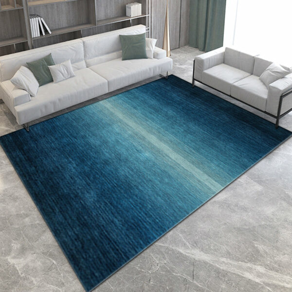 Blue Modern Abstract Patterned Simple Rugs for Living Room Dining Room Bedroom Hall - Image 5