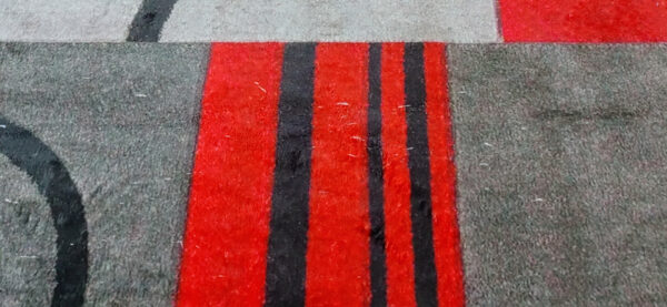 Grey Red Multi-pattern Geometric Rugs for Living Room Dining Room Bedroom - Image 3