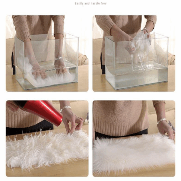 Super Soft White Faux Sheepskin Fur Area Rugs Shaggy Plush  Bedside Rugs For the Bedroom Living Room Hall - Image 6