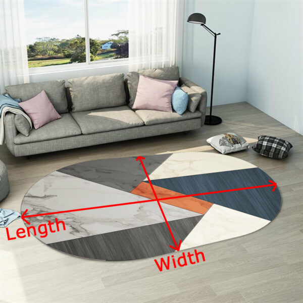 Modern Simple Oval Rug for Kitchen Living Room Hall Bedroom - Image 5