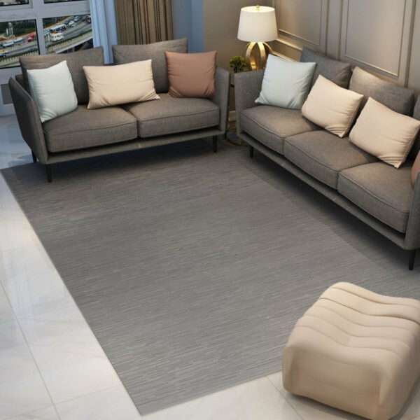 Modern Grey Simple Rugs for Living Room Dining Room Bedroom Hall - Image 2
