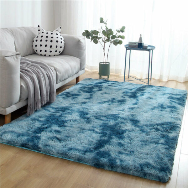 Collection: 9 Gradient Colours Modern Plain Carpet Bedroom Living Room Sofa Rugs Soft Plush Shaggy Rugs - Image 3