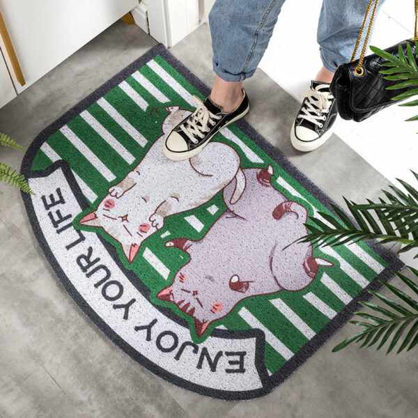 Lovely Cats Pets Sand Dust Scraping Abrasion Resistance  Durable Non-slip Mats Cartoon Doormat - Image 3