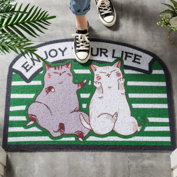 Lovely Cats Pets Sand Dust Scraping Abrasion Resistance  Durable Non-slip Mats Cartoon Doormat - Image 5