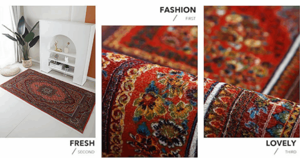 Light Luxury Vintage Living Room Faux Cashmere Sofa Rug Carpet Bedroom Bedside Rug Machine Washable Plush Floor Mats 02 - Image 2