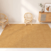 Linen Patterned Tangerine Modern Minimalist Living Room Rug Bedroom Sofa Coffee Table Rug 05
