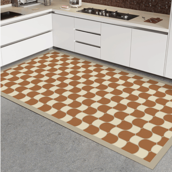 Scrubbable Kitchen Floor Mats Waterproof, Grease-proof and Non-slip PVC Foot Mats For Dirt-resistant Carpets 04 - Image 2