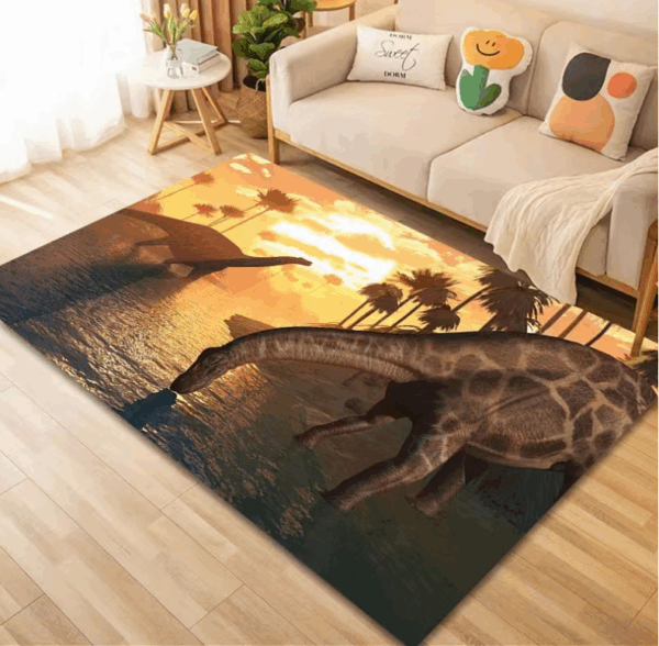 Dinosaur Themed Decorative Floor Mats For Bedroom Children's Room Sofa Mat Easy Care Floor Mats - Image 3