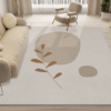 Lovely Simple Pattern Faux Cashmere Rugs For Living Room Bedroom Bedside Rugs Anti-slip Foot Mats