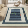Lovely Simple Pattern Faux Cashmere Rugs For Living Room Bedroom Bedside Rugs Anti-slip Foot Mats