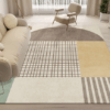 Lovely Simple Pattern Faux Cashmere Rugs For Living Room Bedroom Bedside Rugs Anti-slip Foot Mats