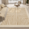 Lovely Simple Pattern Faux Cashmere Rugs For Living Room Bedroom Bedside Rugs Anti-slip Foot Mats