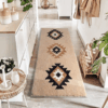Bohemian Style Super Soft Flocked Bath Mat Absorbent And Non-slip Bathroom Rugs