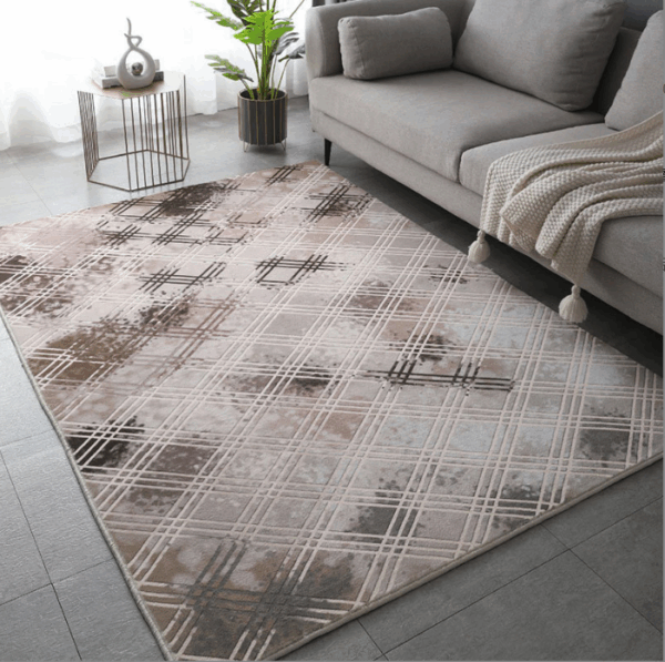 Wabi-sabi Style Faux Cashmere Home Living Room Sofa Coffee Table Rug Bedroom Bedside Rug Washable Rug 04