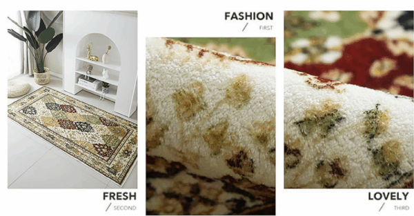 Light Luxury Vintage Living Room Faux Cashmere Sofa Rug Carpet Bedroom Bedside Rug Machine Washable Plush Floor Mats 01 - Image 2
