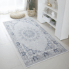 Light Luxury Vintage Living Room Faux Cashmere Sofa Rug Carpet Bedroom Bedside Rug Machine Washable Plush Floor Mats 04