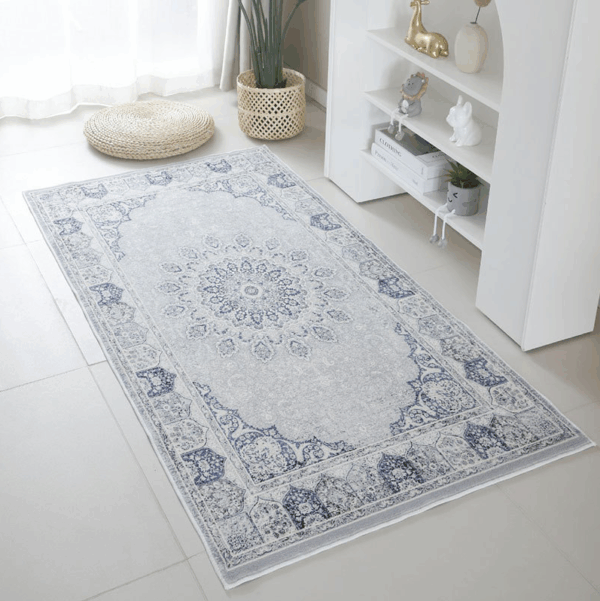 Light Luxury Vintage Living Room Faux Cashmere Sofa Rug Carpet Bedroom Bedside Rug Machine Washable Plush Floor Mats 04