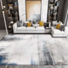 Minimalist Ink Splash  Foldable Faux Cashmere Living Room Coffee Table Bedroom Rug Bedside Rug 01