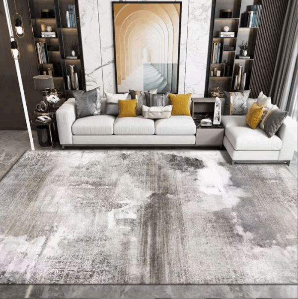 Minimalist Ink Splash  Foldable Faux Cashmere Living Room Coffee Table Bedroom Rug Bedside Rug 02
