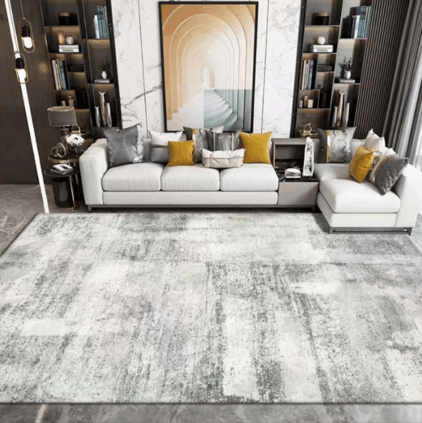 Minimalist Ink Splash  Foldable Faux Cashmere Living Room Coffee Table Bedroom Rug Bedside Rug 03