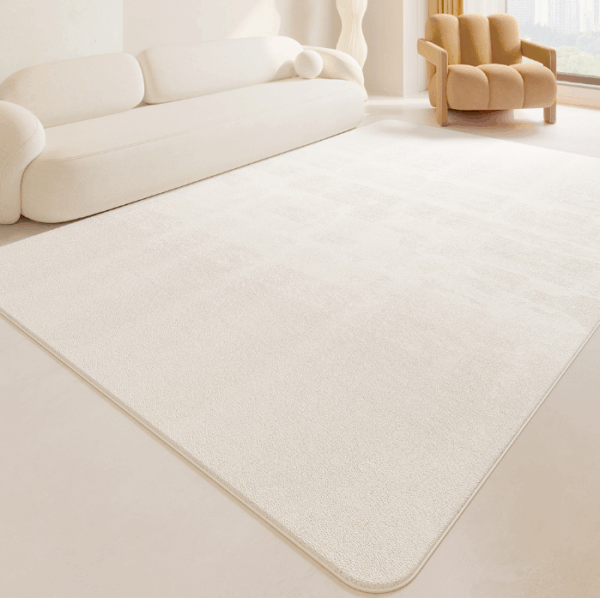 Simple Faux Cashmere Bedroom Living Room Bedside Rug Plush Carpet