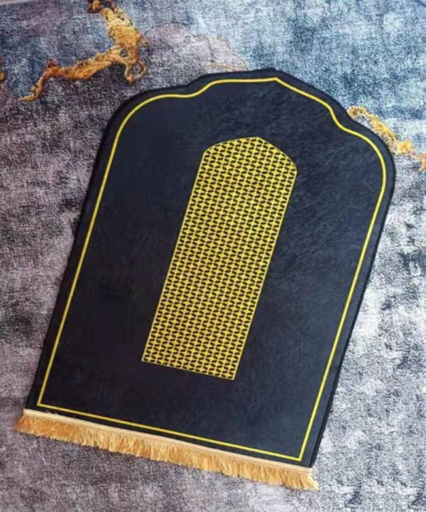 Retro Black Fringe Simple Non-slip Foldable Carpets For Living Room Dining Room Bedroom 06