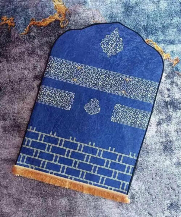 Retro Blue Fringe Simple Non-slip Foldable Carpets For Living Room Dining Room Bedroom 08