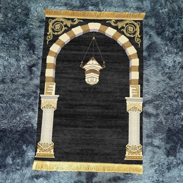 Retro Black Fringe Simple Non-slip Foldable Carpets For Living Room Dining Room Bedroom 13