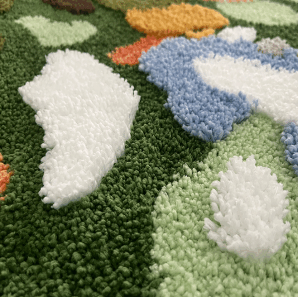 Green Moss And Colorful Stone Thicked Patterned Entryway Doormat Rugs Kitchen Bathroom Anti-slip Mats - Image 2