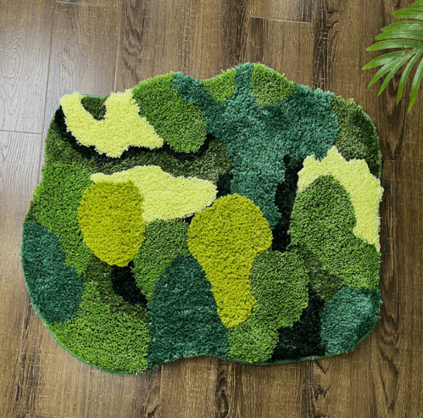 Green Moss Thicked Patterned Entryway Doormat Rugs Kitchen Bathroom Anti-slip Mats03