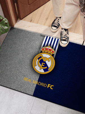 Real Madrid FC® Logo - Football RED Mats For Bedroom Children's Room Sofa Mat Easy Care Floor Mats