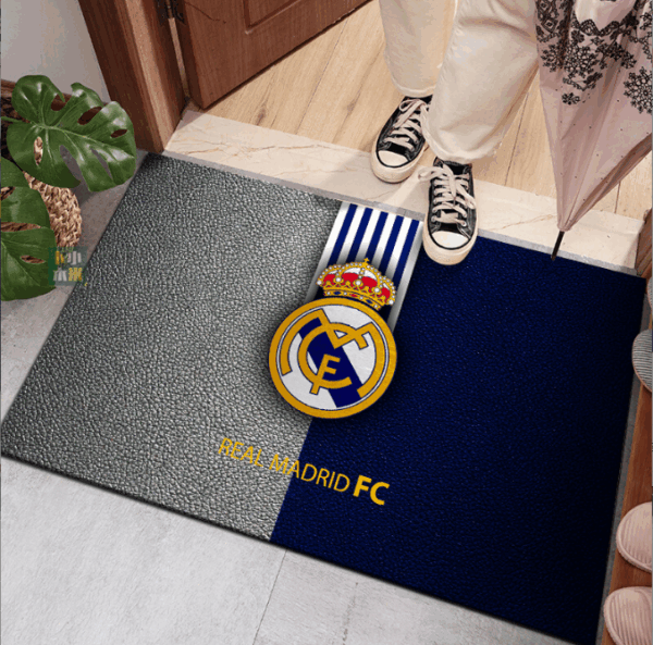 Real Madrid FC® Logo - Football RED Mats For Bedroom Children's Room Sofa Mat Easy Care Floor Mats