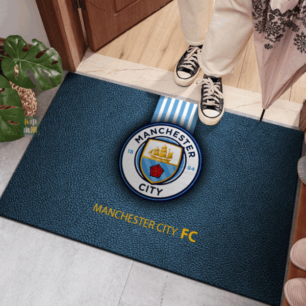M.C FC® Logo - Football RED Mats For Bedroom Children's Room Sofa Mat Easy Care Floor Mats