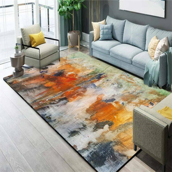 Abstract Ink Painting Watercolour Mats For Bedroom Children's Room Sofa Mat Easy Care Floor Mats - Image 2